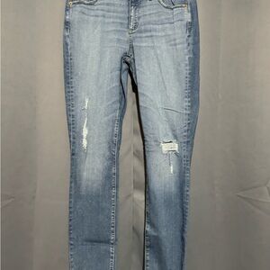 Universal Thread Blue Skinny Jeans with Distressed Details